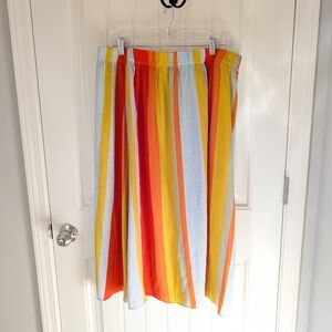 LOFT Colorful Striped Women's Skirt size XL